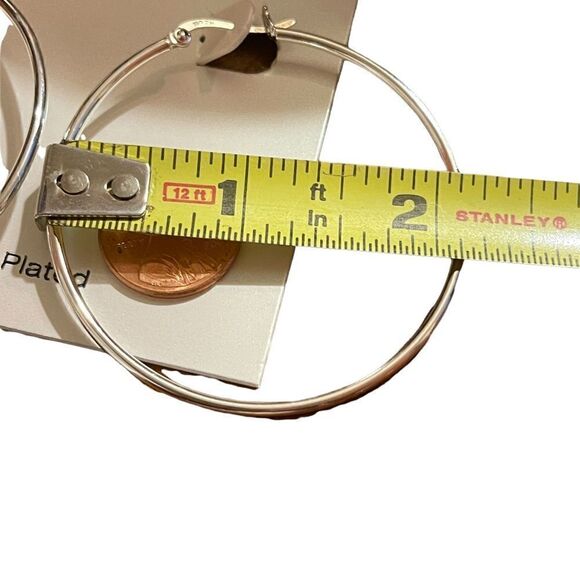 And Now This silver plate hoop earrings - Picture 2 of 3